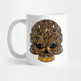 golden skull Mug